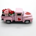 thumbnail image 4 of Valentine's Day Metal Truck Decor,Wedding Anniversary Metal Truck with 4Pcs Pink Red Rose Ornaments,Farmhouse Vintage Pickup Car Decor for Tabletop Centerpiece Home Kitchen Decorations, 4 of 5