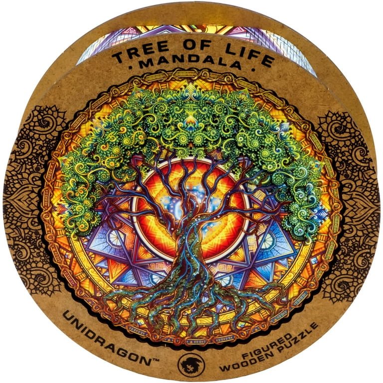 UNIDRAGON Original Wooden Jigsaw Puzzles - Mandala Tree of Life