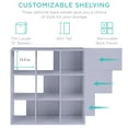 thumbnail image 4 of Best Choice Products 9-Cube Bookshelf, 13.5in Display Storage System, Organizer w/ Removable Back Panels - Lavender, 4 of 9