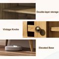 thumbnail image 3 of RoyalCraft Rattan TV Stand Entertainment Center with Storage for 65 Inch TVs, 3 of 9