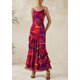 thumbnail image 5 of Vestido largo PRETTYGARDEN 2025 con estampado floral escalonado de verano para mujer, 5 of 9