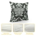 thumbnail image 4 of JEUXUS  Throw Pillow Covers Farmhouse Decorative Floral Throw Pillow Cover Cottage Floral Grey Leaves Pattern Cushion Cover for Bedroom Sofa Home (Grey-Leaf), 4 of 5