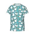 thumbnail image 4 of Wukai Cartoon Funny Goose Youth Unisex Short Sleeve T-Shirt for Boys, Girls, Teens, and Kids-X-Small, 4 of 7