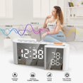 thumbnail image 2 of Sleek Bedside Alarm Clock Radio: Dual Display, USB Port & Sleep Timer & FM radio, 2 of 12