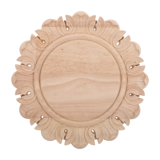 Apliques de madera para muebles: apliques de madera tallada para muebles - Revestimiento decorativo sin pintar para puertas, armarios y marcos de cama