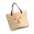 thumbnail image 2 of Qarigey Bolso de hombro de felpa de gran capacidad, bolso de mano, cartera para portátil, paraguas, bolsa para artículos diversos, regalos Bolsas de mensajero y de hombro Marrón, 2 of 6