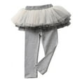 thumbnail image 3 of URMAGIC Infant Toddler Girls Layered Tulle Tutu Skirt Leggings Little Girls Ruffle Pants Kids Culottes Footless Tights 3-8 Years, 3 of 6