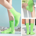 thumbnail image 6 of 6 Pairs Womens Crew Socks Size 6-11 - Lightweight Thin Casual Socks for Women, Breathable Cotton Blend Calf Length Socks for Daily Wear, 6 of 6
