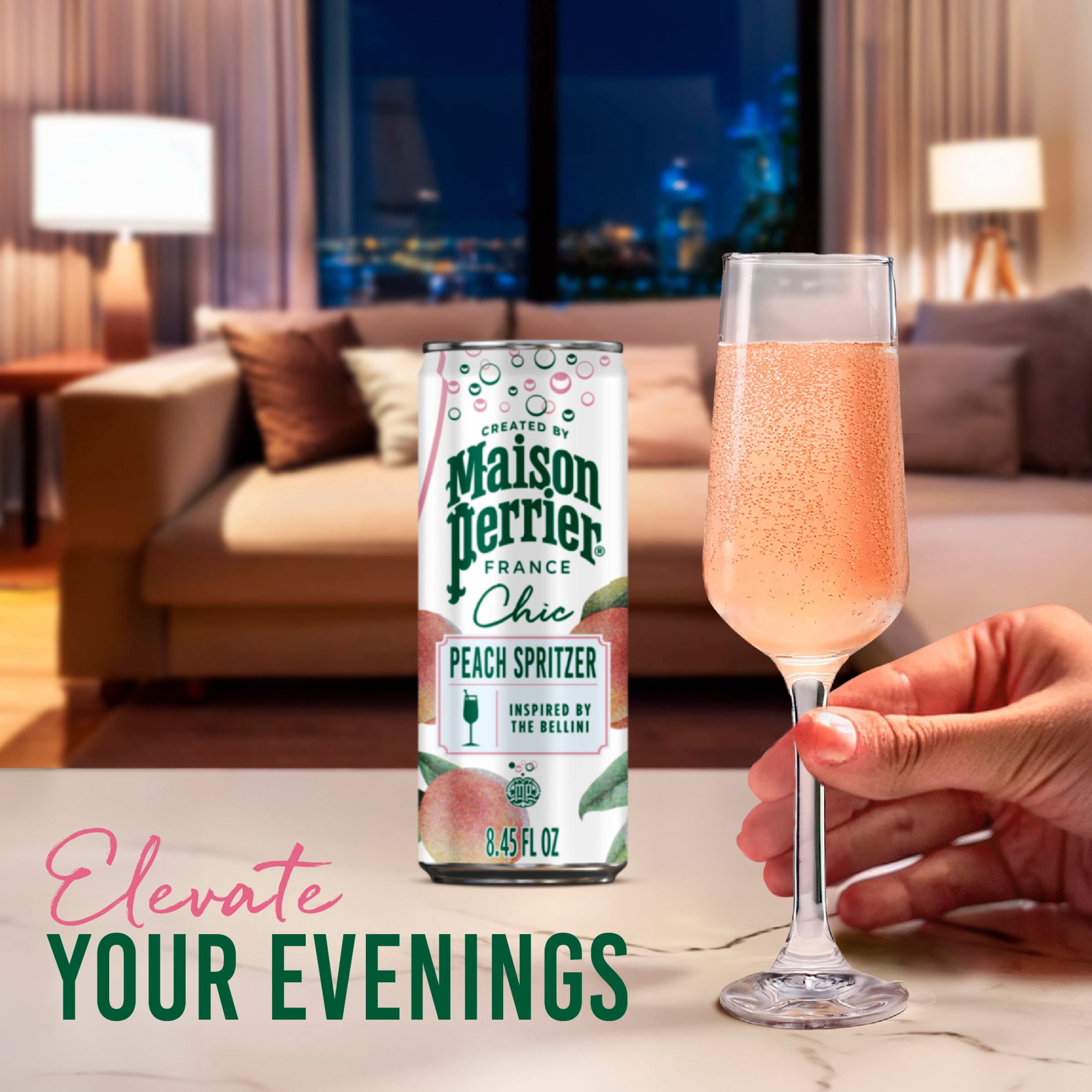 Maison Perrier Chic Mocktails, Variety Pack Non-Alcoholic Cocktail Mixers, 12 Pack
