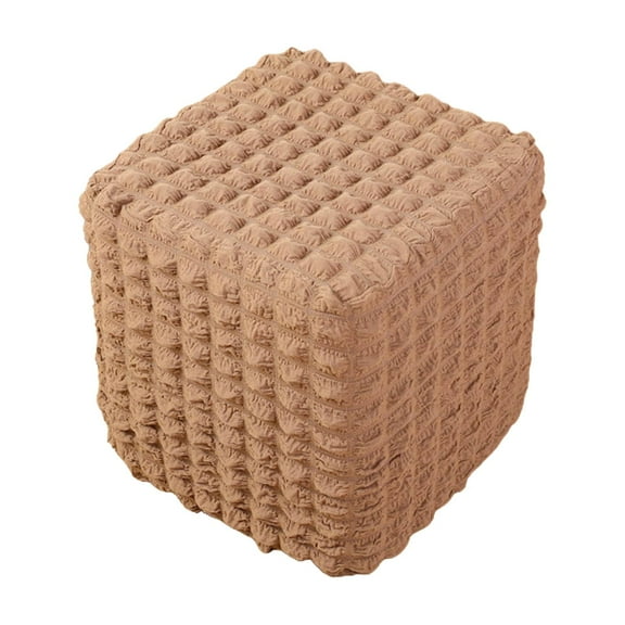YWMJZEU Elastic Ottoman Cover Ottoman Protector Square Removable Comfortable Soft Living New Light Coffee