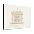 thumbnail image 1 of Canvas Print: Custom House And Post Office, Bath, Maine. End Elevation, 1853, 1 of 3
