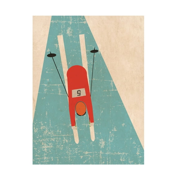 Trademark Fine Art Jon Downer Downhiller Canvas Wall Art