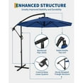 thumbnail image 4 of Parasol Déporté Suspendu de 10 Pi, Ombrage pour Terrasse Extérieure, Inclinaison Réglable, 8 Baleines, Protection UV, 4 of 6