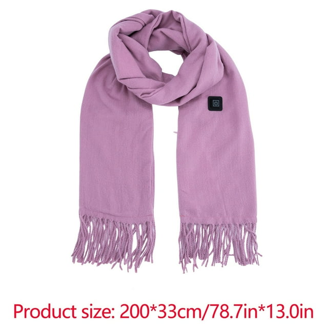 Vwrxbz USB Heated Scarf Electric Neck Warmer 3-Gear Temperature Control Winter Thermal Heating Pad for Outdoor Cold Weather Protection