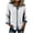 White/womens button shirts, variant on Women's Casual Button-Down Long Sleeve Shirts Cute Polka Dot Print Waffle Knit Shacket Casual Lapel Collar Sweatshirts with Denim Trim,White,XL