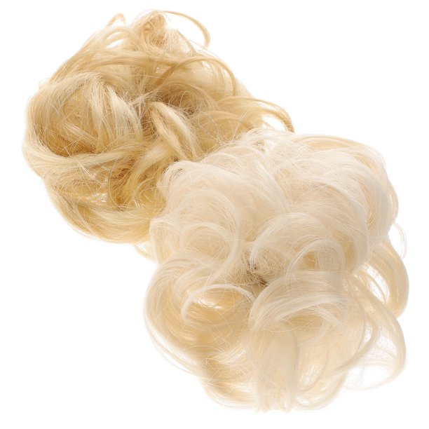 Luxshiny 2Ud Extensión De Moño Sintético Para Mujer Con Color Natural Y Estilo Chic