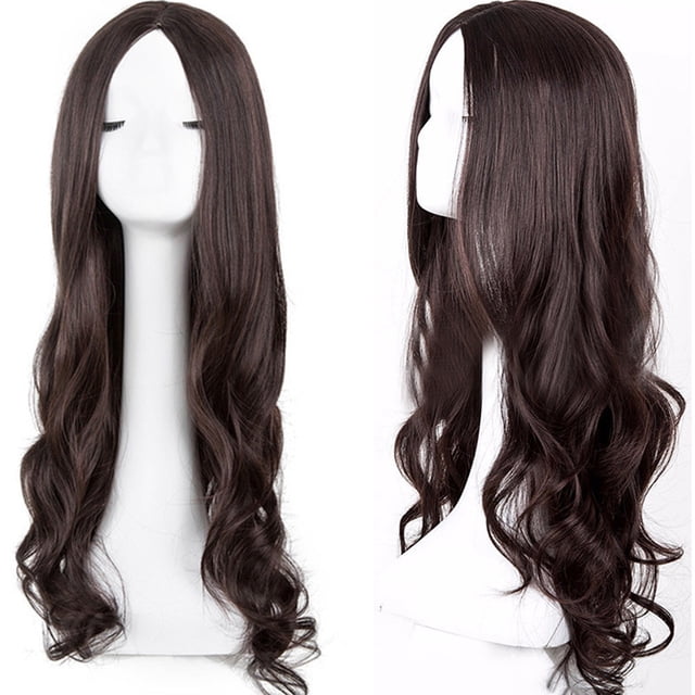 Perruque Longue Ample Ondulée Synthétique Perruque Frontale Bouclée Cheveux Naturels Perruques Femmes, Perruque pour Femmes