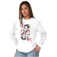 thumbnail image 4 of Betty Boop Queen of Hearts Card Women's Long Sleeve T Shirt Brisco Brands S, 4 of 5
