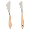 thumbnail image 2 of 2 Pcs Painting Knife Spatula Palette Knife Wood Handle and Metal Blade Painting Accessories for Art and Paint, 2 of 6