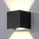 thumbnail image 1 of Lámpara de pared para exterior, 12 W, lámpara de pared LED, 3000 K, blanco cálido, moderna, impermeable, IP65, lámpara de pared de aluminio negro para sala de estar, dormitorio, pasillo, 1 of 5