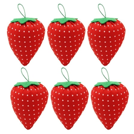 HAMPPLIES 6Pcs Wrist Pin Cushions for Sewing Red Portable and Practical Tool