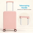 thumbnail image 6 of TABU 20" Ride on Luggage with Seat for Kids, Kids Luggage with Wheels & TSA Lock for Travel,Pink, 6 of 10
