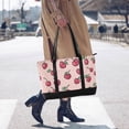 thumbnail image 4 of FORMRS Canvas Laptop Tote Bag for Women with 15.6" Computer Compartments Shoulder Handbag, Cherries Pattern, 4 of 7