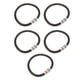 thumbnail image 3 of 5PCS Lesbianas Gay Bisexual LGBT Orgullo Pulsera Cuero Acero Inoxidable Hebilla Magnética Trenzado Tejido Amistad Cuerda Pulsera para Mujeres Hombres Negro y Marrón, 3 of 10