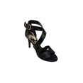 thumbnail image 1 of SANDALIAS TACONES VESTIR LEON MUJER DAMA NEGRO TEXTIL 3231 LEON 3231, 1 of 3