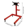 thumbnail image 2 of Rotating Engine Stand With 360 Degree Adjustable Mounting Head And Extra Tool Storage Tray: 5/8 Ton (1,250 lb) Capacity Red, 2 of 24