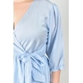 thumbnail image 4 of Vestido cruzado con olanes Roman Fashion /Tallas Extras, 2770 (Azul cielo) azul cielo 42, 4 of 6