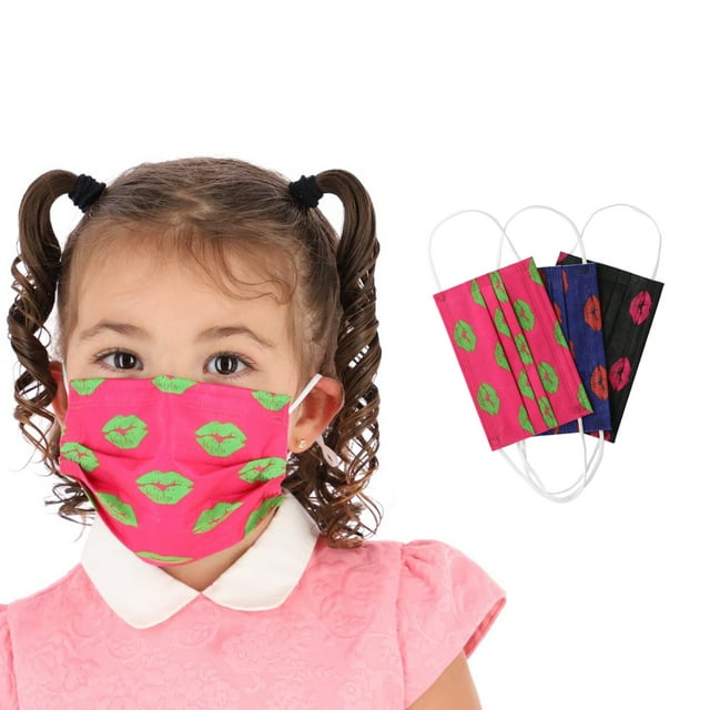 Cubrebocas desechables Hokins Tricapa 60pzs para niña estampado