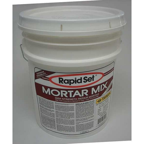 Rapid Set Mortar, Pail, Gray, Mortar Mix GRA-RSMM-55