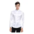 thumbnail image 1 of Camisas De Vestir De Seda Satinada Brillante Para Hombre, 1 of 8