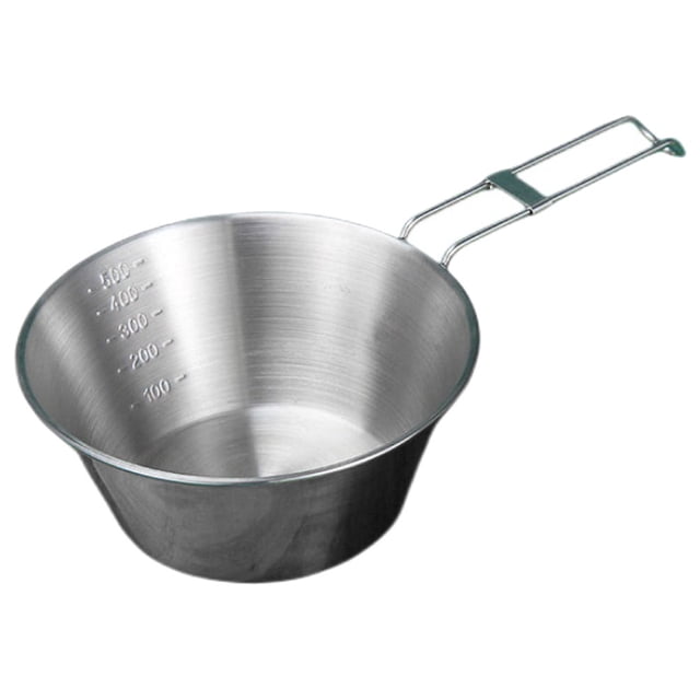 SHOWERORO Outdoor Tableware Camping Cooking Pots Silver Stackable Stainless Steel 1 Set 5.5*5.5*2.4in