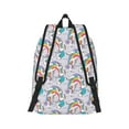 thumbnail image 3 of Daiia Unicorn DoingYoga Vintage Canvas Backpack for Men and Women ,Hiking Backpack,Travel Laptop Bag for School,Large Capacity Backpack, 3 of 8