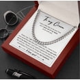 thumbnail image 2 of Silver Adult Chain Necklace for My Groom, Wedding Gift, Groom Wedding Present from Bride,, 2 of 3