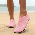 thumbnail image 2 of Unisex Solid Color Water Shoes Flat Breathable Lightweight Wading Shoes Quick Drying Non Slip Sneakers Pink Size 7, 2 of 5