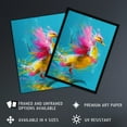 thumbnail image 2 of Artery8 Flying Yellow Pink Duck Abstract Oil Painting For Living Room Large Wall Art Poster Print Thick Paper 18X24 Inch, 2 of 5
