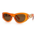 thumbnail image 5 of Womens Crop Mod Cat Eye Luxury Fashion Plastic Sunglasses Orange - Brown, 5 of 8