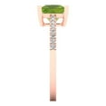 thumbnail image 3 of Solitaire with Accents Engagement Ring for Women - 1.62ct Natural Peridot in 14K Rose Gold Promise Ring, 3 of 6