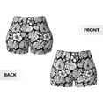 thumbnail image 4 of KLL Tropical Leaves Pattern Workout Shorts for Women Scrunch Short Gym Yoga Running Sport Active Exercise Fitness Shorts, 4 of 8