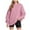 Pink, variant on Splozh Sweatshirt for Women Crewneck Women Fall and Winter Casual Fashion Solid Color Round Neck Long Sleeve Pullover Basic Sweatshirt Wine,XL