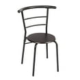 thumbnail image 2 of Mainstays 3 Piece Metal and Wood Dining Set, Black and Espresso Color for Indoor, 2 of 11
