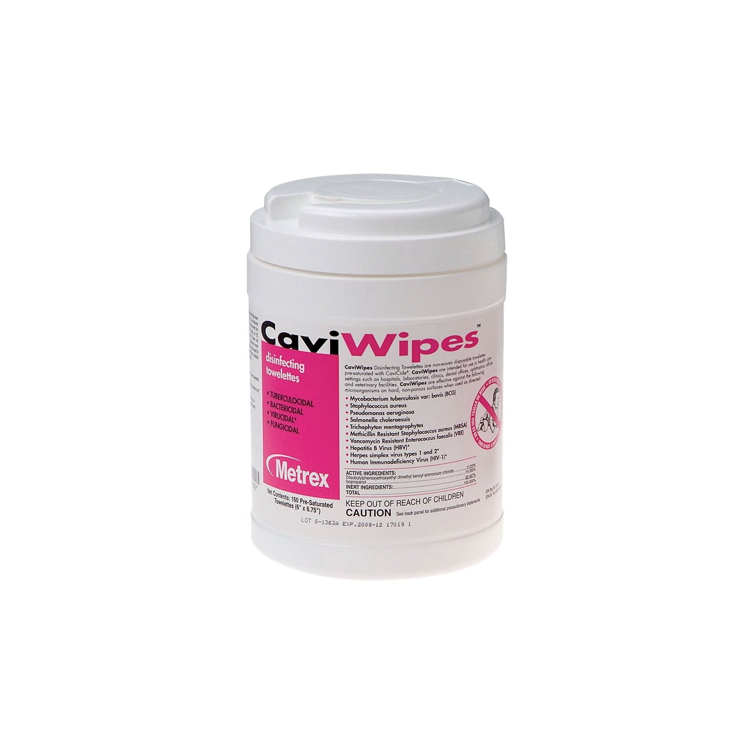Disinfecting Wipes, 6 x 6-3/4", 160 Wipes MACW078100
