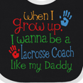 thumbnail image 4 of Inktastic Lacrosse Coach Like Daddy Boys or Girls Baby Bib, 4 of 4