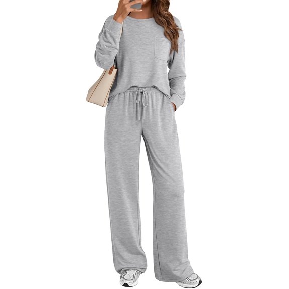 Womens Sweatsuits 2 Piece Lounge Matching Outfits Sweat Sets Tracksuit Travel Sweatshirts Fall Fashion Clothes 2025