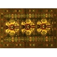 thumbnail image 1 of Ahgly Company Indoor Rectangle Persian Yellow Traditional Area Rugs, 4' x 6', 1 of 4