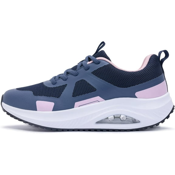 JOYFON Womens Walking Shoes Orthotic Plantar Fasciitis Tennis Athletic Sneakers with Arch Support for Foot Pain Relief All Day Standing BluePink Size 8.5