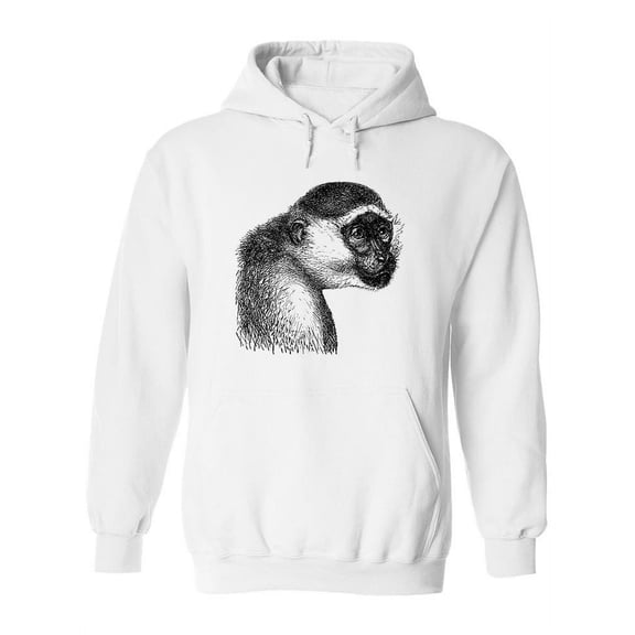 Green Monkey Sketch Hoodie Women -Image by Shutterstock, Female x-Large